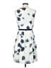 Ann Taylor LOFT 100% Polyester Print Blue Casual Dress Size 0 - photo 2