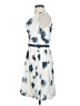 Ann Taylor LOFT 100% Polyester Print Blue Casual Dress Size 0 - photo 5