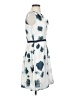 Ann Taylor LOFT 100% Polyester Print Blue Casual Dress Size 0 - photo 4