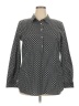 Talbots Houndstooth Black Long Sleeve Blouse Size 18 - photo 1