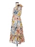 Point Sur Print Ivory Cocktail Dress Size 4 - photo 5