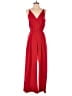 H&M Conscious 100% Polyester Solid Red Jumpsuit Size 6 - photo 1