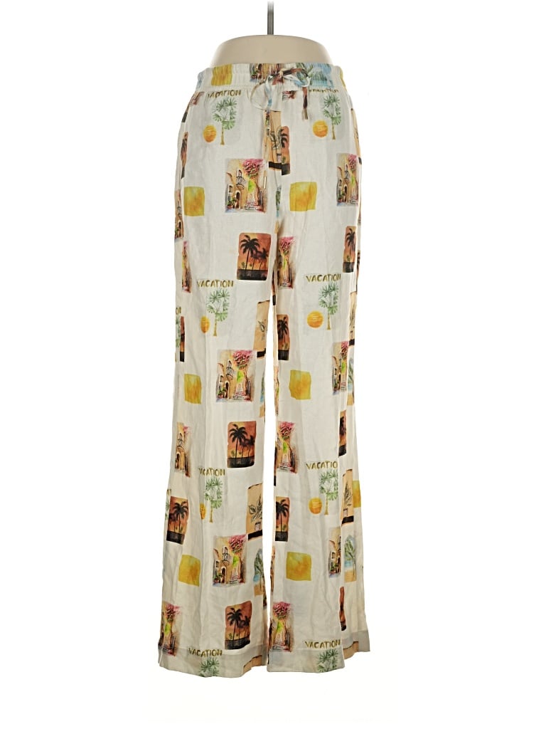 Pre-owned C&c California Linen Pants In Ivory