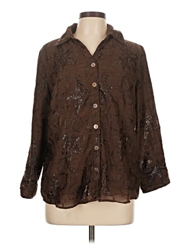Coldwater Creek 3/4 Sleeve Button-Down Shirt (view 1)