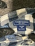 Tooby Doo 100% Cotton Checkered-gingham Blue Long Sleeve Button-Down Shirt Size 18-24 mo - photo 3