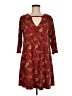 Nine Britton Paisley Burgundy Casual Dress Size M - photo 1