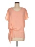 a.n.a. A New Approach 100% Polyester Orange Short Sleeve Blouse Size M - photo 1