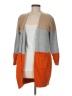 Shein Color Block Orange Cardigan Size M - photo 1