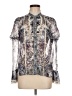 Unbranded Paisley Silver Long Sleeve Blouse Size 6 - photo 1