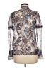 Unbranded Paisley Silver Long Sleeve Blouse Size 6 - photo 2