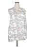 Haptics White Silver Sleeveless T-Shirt Size 3X - photo 1