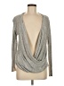 Caution to the Wind Silver Long Sleeve Top Size M - photo 1