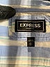 Express 100% Cotton Stripes Blue Long Sleeve Button-Down Shirt Size M - photo 7