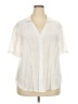 Emery Rose Ivory Short Sleeve Blouse Size 3X - photo 1