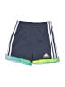 Adidas 100% Polyester Color Block Blue Athletic Shorts 9-12 MO / 12 MO - photo 1