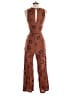 Eva Franco 100% Polyester Hearts Brown Jumpsuit Size 2 - photo 2