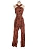 Eva Franco 100% Polyester Hearts Brown Jumpsuit Size 2 - photo 1