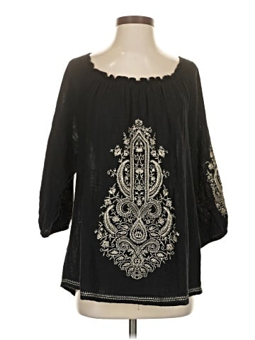 Macbeth Collection by Margaret Josephs 3/4 Sleeve Blouse (view 1)