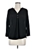 H&M 100% Polyester Black 3/4 Sleeve Blouse Size M - photo 1