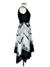 Signature 100% Polyester Graphic Black Cocktail Dress Size 6 - photo 4