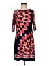 Sandra Darren Print Red Casual Dress Size 8 - photo 1