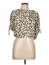 Assorted Brands 100% Rayon Animal Print Ivory 3/4 Sleeve Blouse Size Lg - XL - photo 1