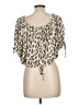 Assorted Brands 100% Rayon Animal Print Ivory 3/4 Sleeve Blouse Size Lg - XL - photo 2