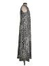 Chico's Graphic Silver White Casual Dress Size Sm (0) - photo 4