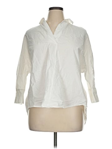 Express 3/4 Sleeve Button-Down Shirt (view 1)