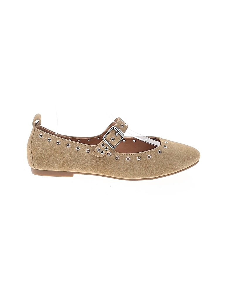 Pre-owned Mia Flats In Brown