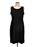 JM Studio Solid Black Casual Dress Size L - photo 1