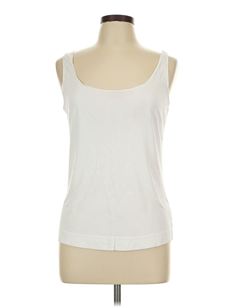 Pre-owned Akris Punto Tank Top White Strapless Neckline Tops