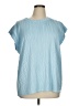 AK Anne Klein Blue Short Sleeve Blouse Size XL - photo 1