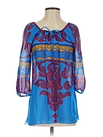 Hale Bob 3/4 Sleeve Silk Top (view 1)