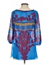 Hale Bob 100% Silk Blue 3/4 Sleeve Silk Top Size S - photo 2