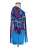 Hale Bob 100% Silk Blue 3/4 Sleeve Silk Top Size S - photo 4