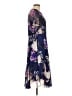DKNY 100% Polyester Floral Blue Cocktail Dress Size 12 - photo 4