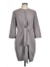 ASOS 100% Polyester Solid Gray Casual Dress Size 10 - photo 1