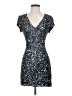 Parker 100% Silk Stars Silver Cocktail Dress Size S - photo 1