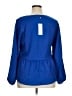 POPSUGAR 100% Polyester Blue Long Sleeve Blouse Size XL - photo 2