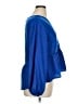 POPSUGAR 100% Polyester Blue Long Sleeve Blouse Size XL - photo 4