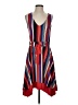 Wrapper Stripes Red Casual Dress Size S - photo 1