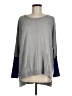 Vertical Design Color Block Gray Pullover Sweater Size M - photo 1