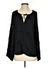 Cali Dreaming Black Long Sleeve Blouse Size S - photo 1