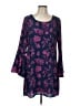 Blue Rain 100% Polyester Paisley Purple Casual Dress Size L - photo 1