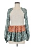 Hailey & Co. Teal Long Sleeve Blouse Size S - photo 1