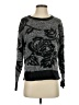 Gap 100% Cotton Floral Gray Pullover Sweater Size S - photo 1