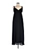 H&M 100% Polyester Solid Black Casual Dress Size 4 - photo 1