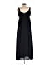 H&M 100% Polyester Solid Black Casual Dress Size 4 - photo 2