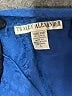 Assorted Brands 100% Silk Floral Jacquard Paisley Solid Blue Long Sleeve Silk Top Size L - photo 7